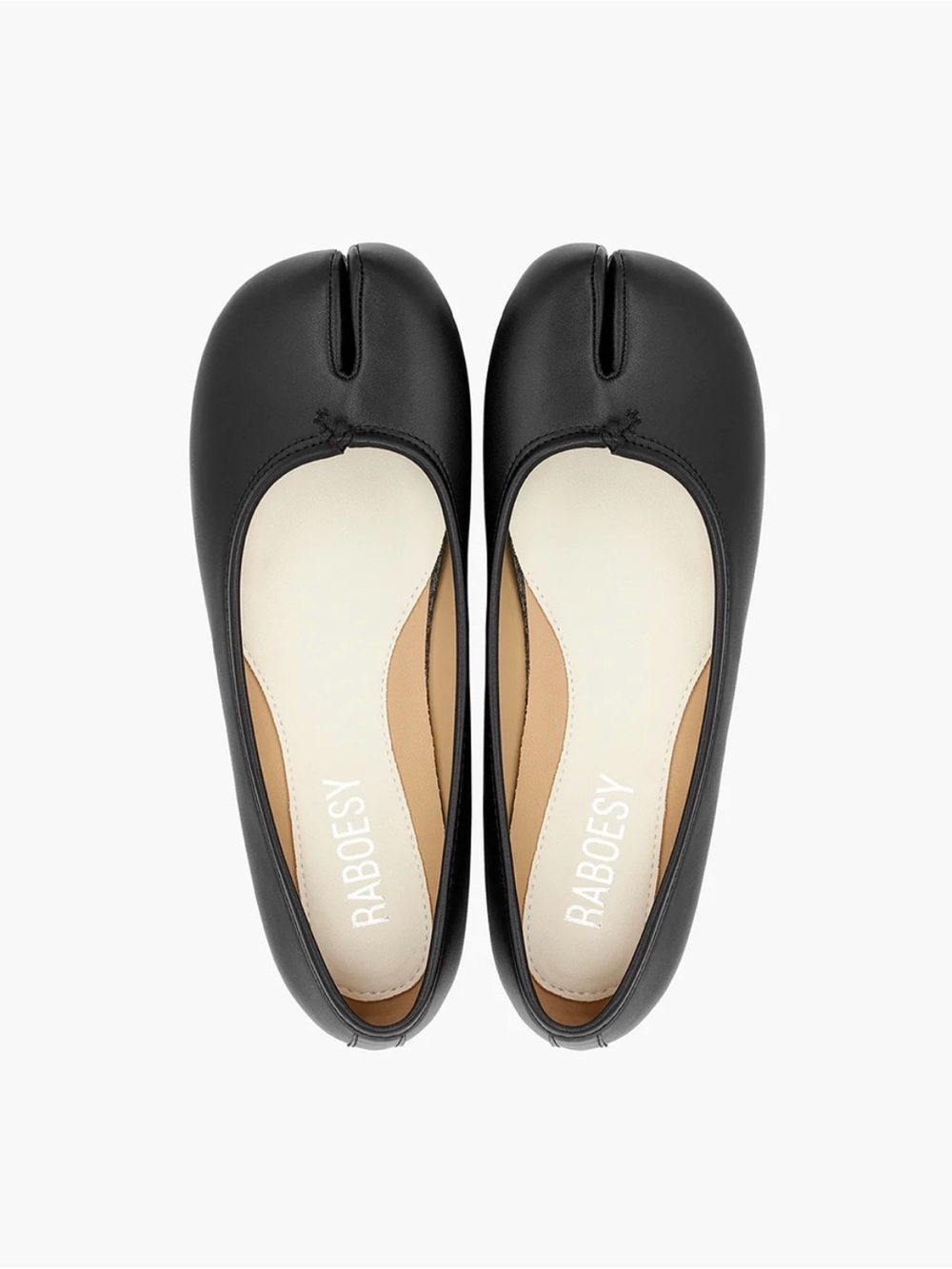 Raboesy Black Tabi Ballet Flats